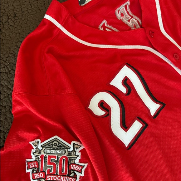 VINTAGE CINCINNATI REDS (KEMP) JERSEY!!! LOADED WITH VINTAGE CINCI REDS PATCHES - Picture 7 of 13